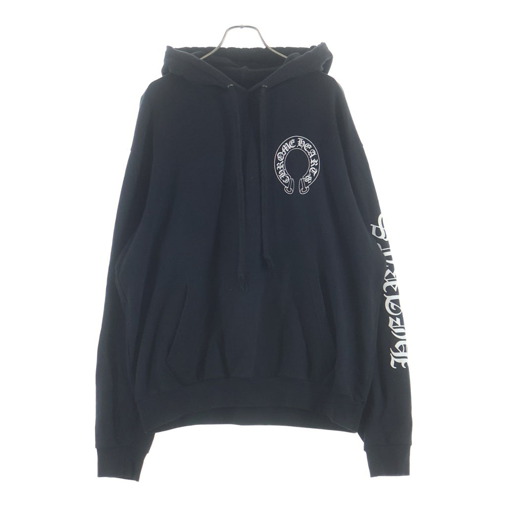CHROME HEARTS(クロムハーツ) SWTSHRT PLVR MATTY BOY バックホースシュープリントパーカー フーディー ブラック
