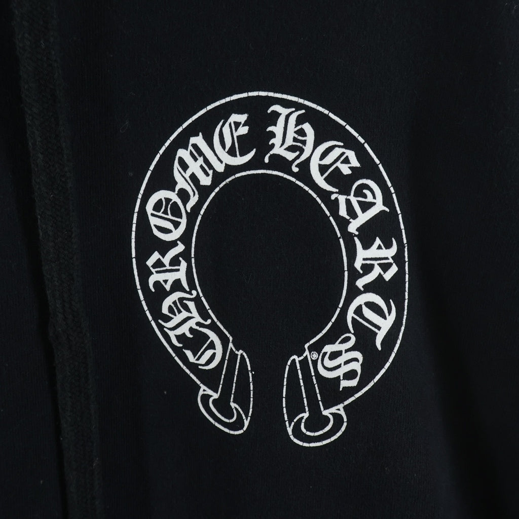 CHROME HEARTS(クロムハーツ) SWTSHRT PLVR MATTY BOY バックホースシュープリントパーカー フーディー ブラック
