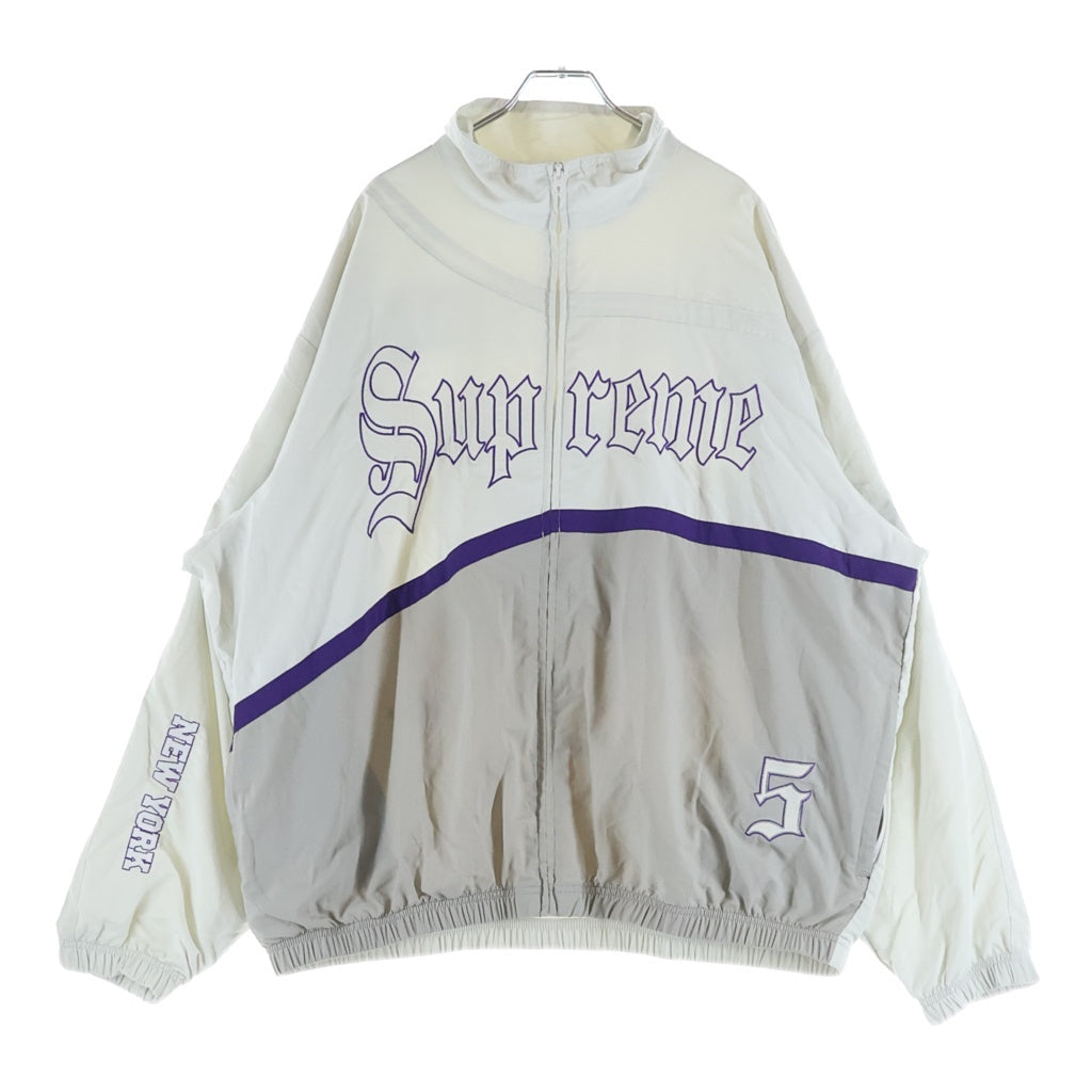 SUPREME(シュプリーム) 25SS Old English Track Jacket オールドイングリッシュトラックジャケット ホワイト/パープル