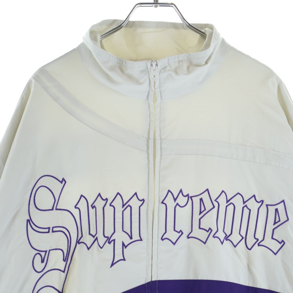 SUPREME(シュプリーム) 25SS Old English Track Jacket オールドイングリッシュトラックジャケット ホワイト/パープル