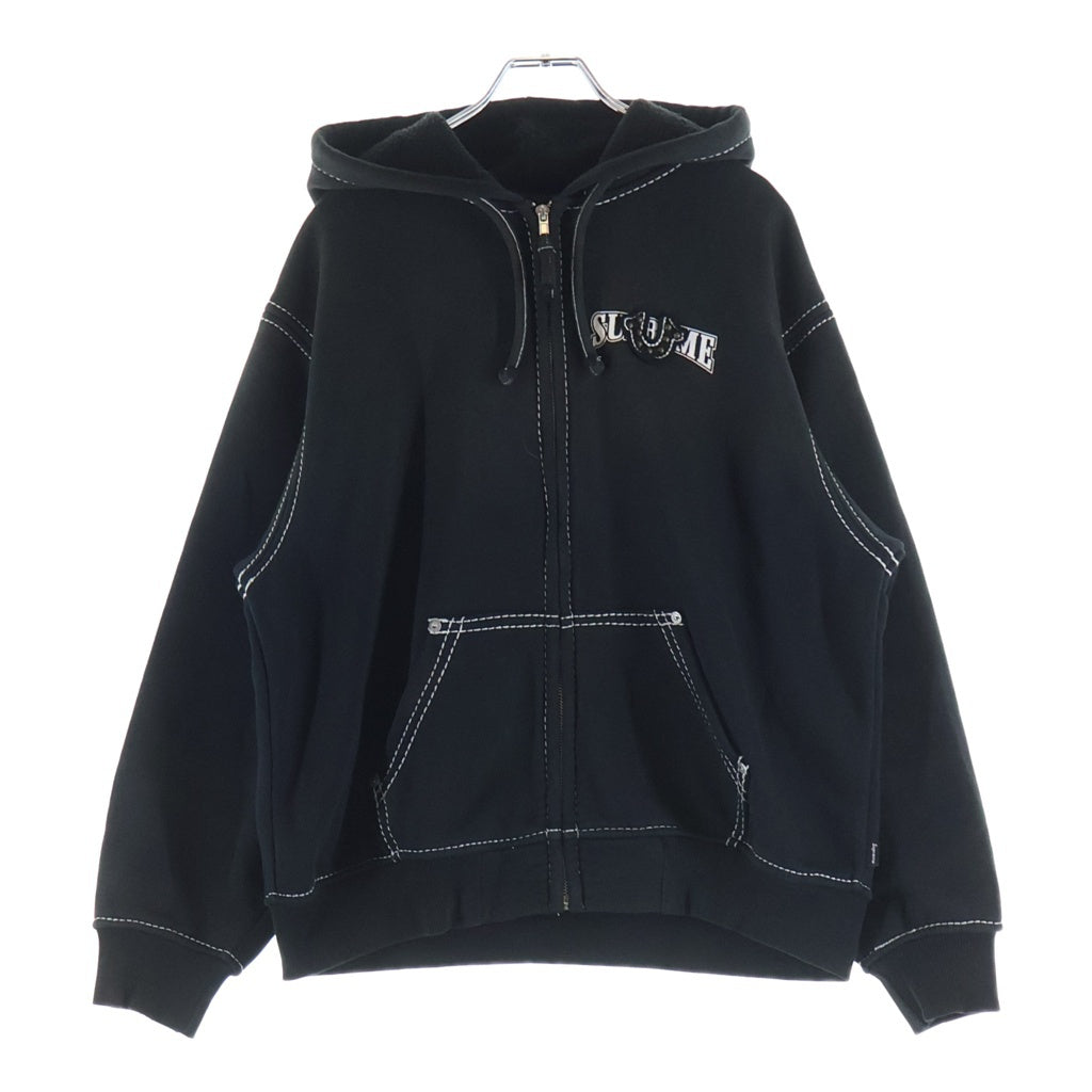 SUPREME(シュプリーム) 25AW ×True Religion Zip Up Hooded Sweatshirt トゥルーレリジョン ジップアップフーディースウェット パーカー ブラック