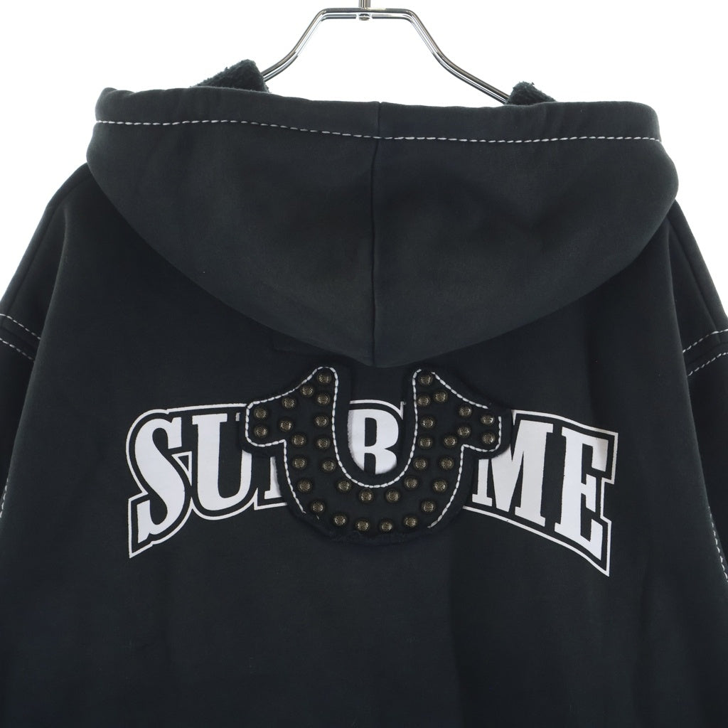 SUPREME(シュプリーム) 25AW ×True Religion Zip Up Hooded Sweatshirt トゥルーレリジョン ジップアップフーディースウェット パーカー ブラック