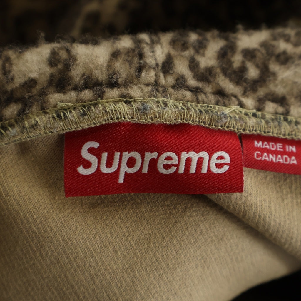 SUPREME(シュプリーム) 24AW Pilled Zip Up Hooded Sweatshirt Cheetah パイルド ジップアップフーディー スウェットパーカー チーター レオパード ベージュ