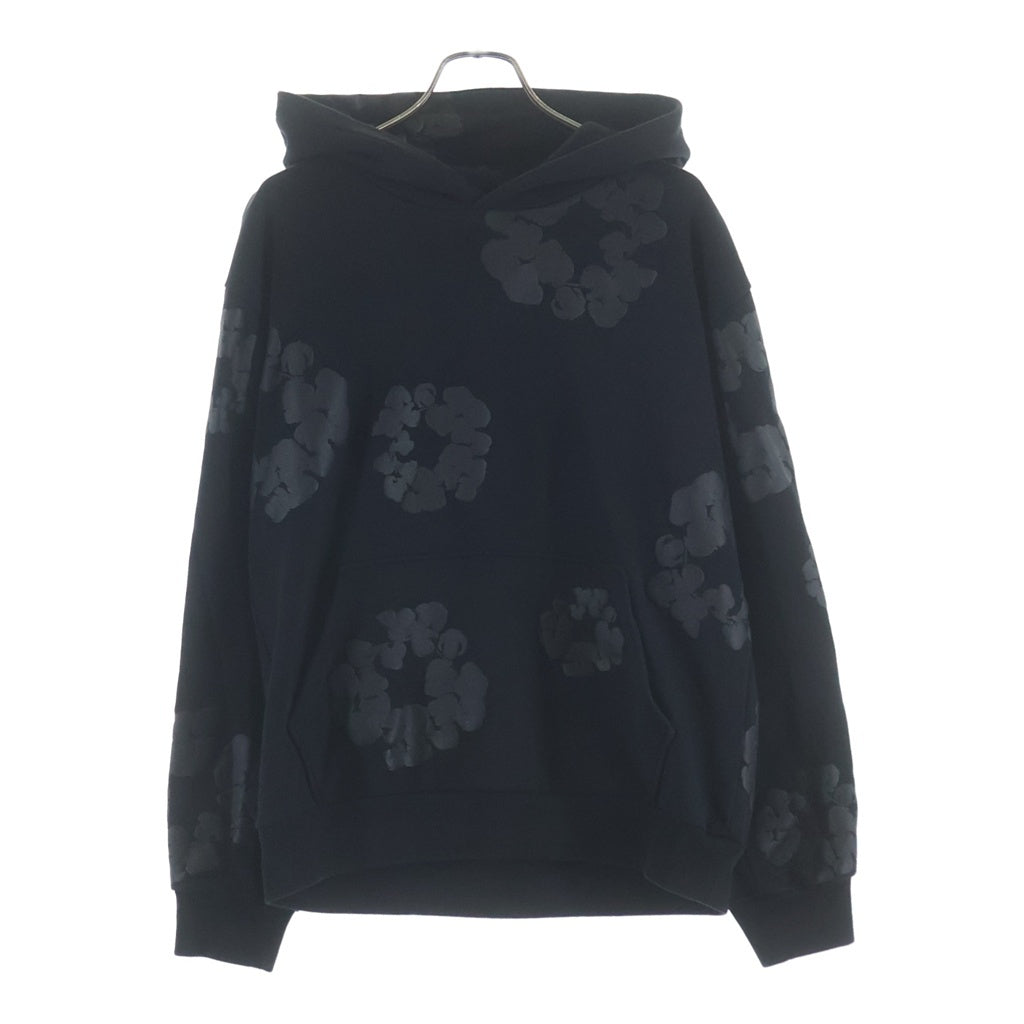 DENIM TEARS(デニムティアーズ) Mono Wreath Hoodie モノリース プルオーバーフーディー パーカー ブラック
