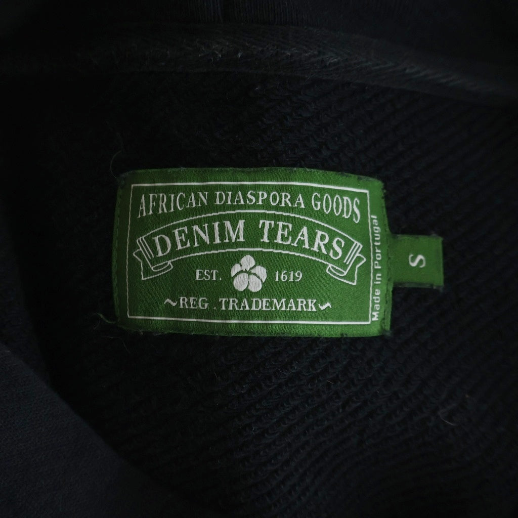 DENIM TEARS(デニムティアーズ) Mono Wreath Hoodie モノリース プルオーバーフーディー パーカー ブラック