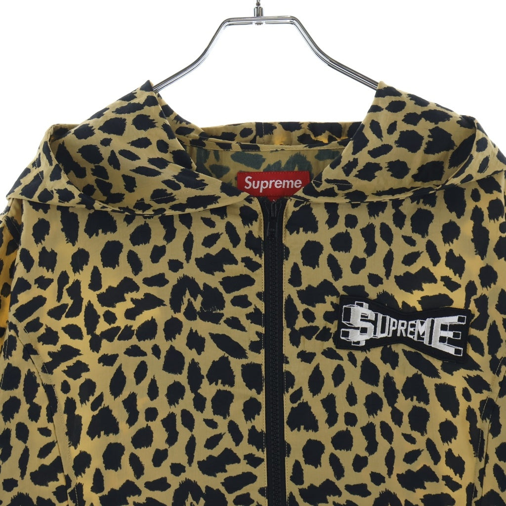 SUPREME(シュプリーム) 17SS SKEW HOODED NYLON JACKET スキュー フーデッド ナイロン レオパード ジャケット イエロー/ブラック
