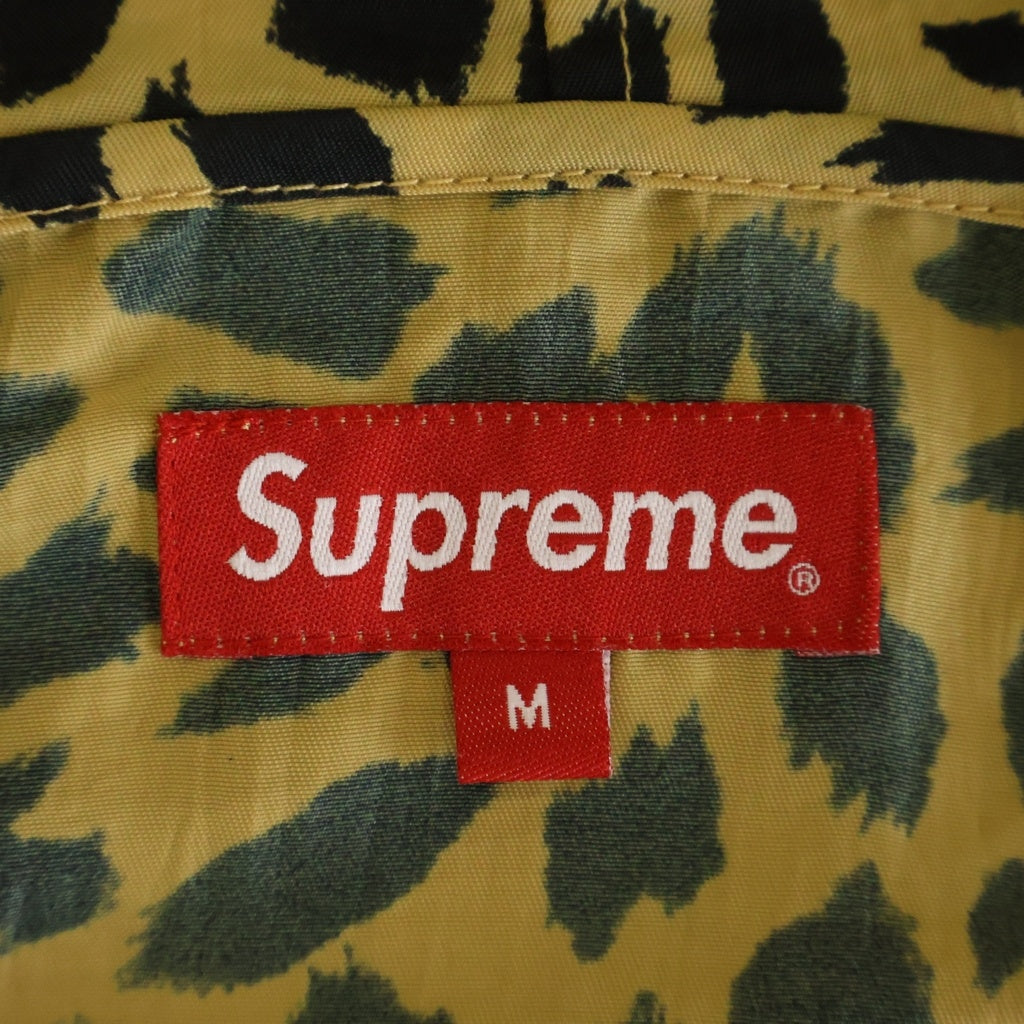 SUPREME(シュプリーム) 17SS SKEW HOODED NYLON JACKET スキュー フーデッド ナイロン レオパード ジャケット イエロー/ブラック