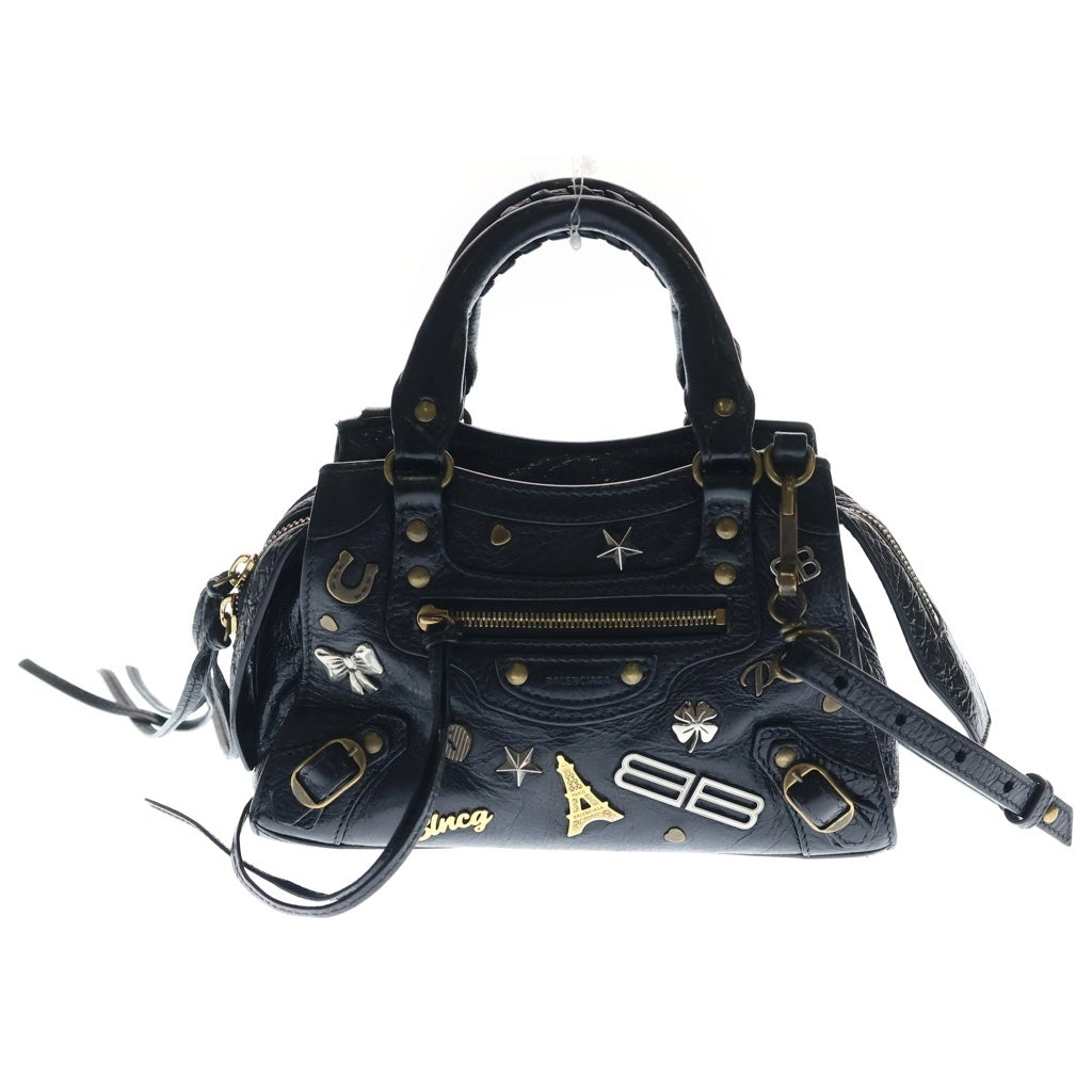 BALENCIAGA(バレンシアガ) 22AW Neo Classic Mini ネオクラシックミニ レザーショルダーバッグ ブラック 693913 レディース