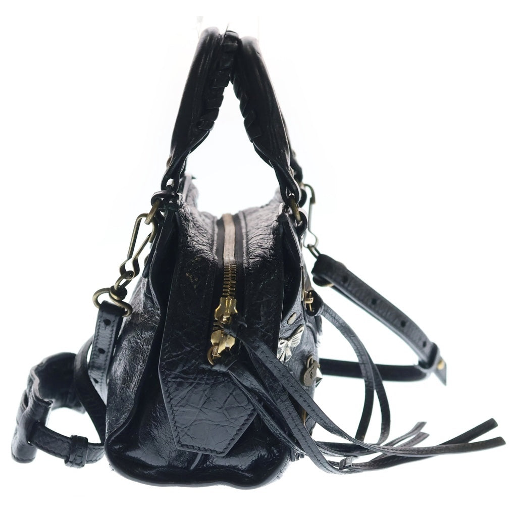 BALENCIAGA(バレンシアガ) 22AW Neo Classic Mini ネオクラシックミニ レザーショルダーバッグ ブラック 693913 レディース