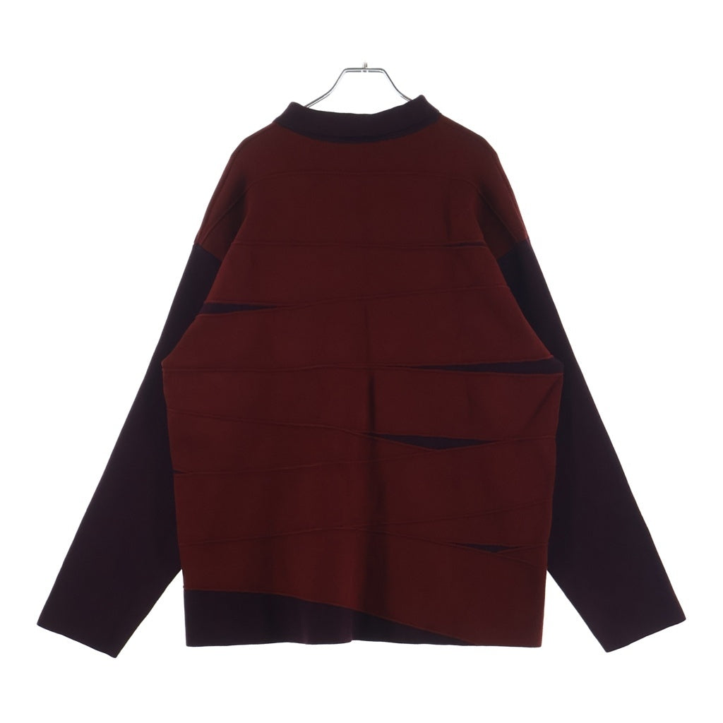 NAMACHEKO(ナマチェコ) Sly Bandage ロングスリーブ ニットポロシャツ レッド NS24-7100-4004