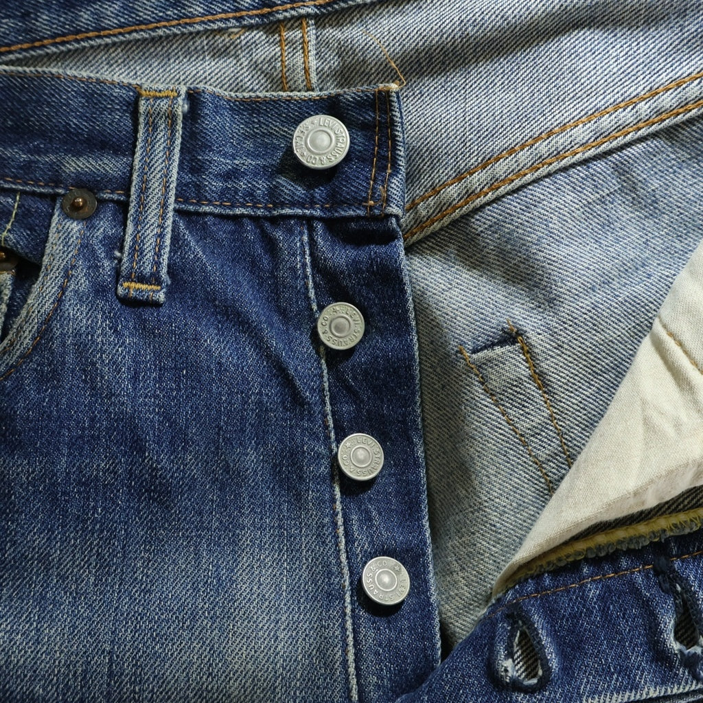 Levi's(リーバイス) 70S VINTAGE 501 66前期 ボタン裏刻印6 スモールe 並行ステッチ ボタンフライ ストレートデニムパンツ