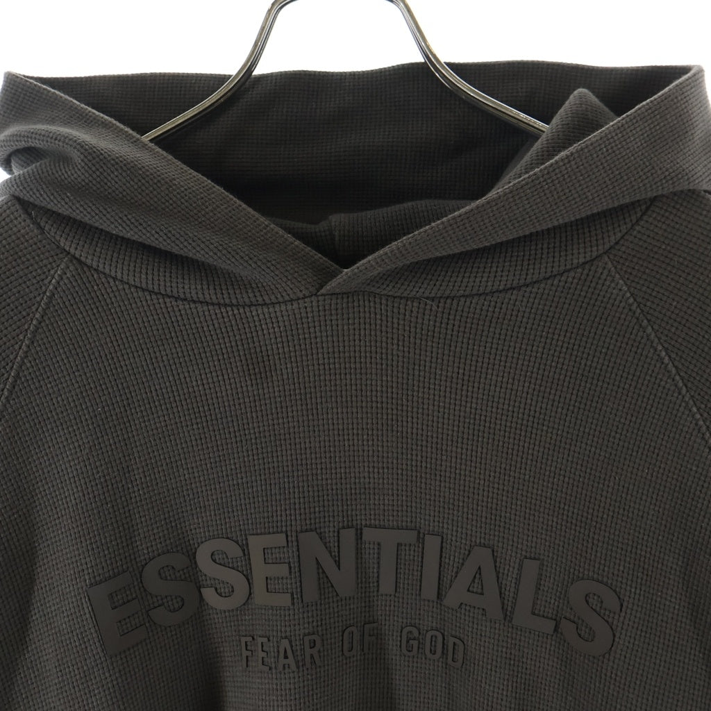 FEAR OF GOD ESSENTIALS(フィアオブゴッド エッセンシャルズ) フロントロゴ サーマルフーディー ブラウン