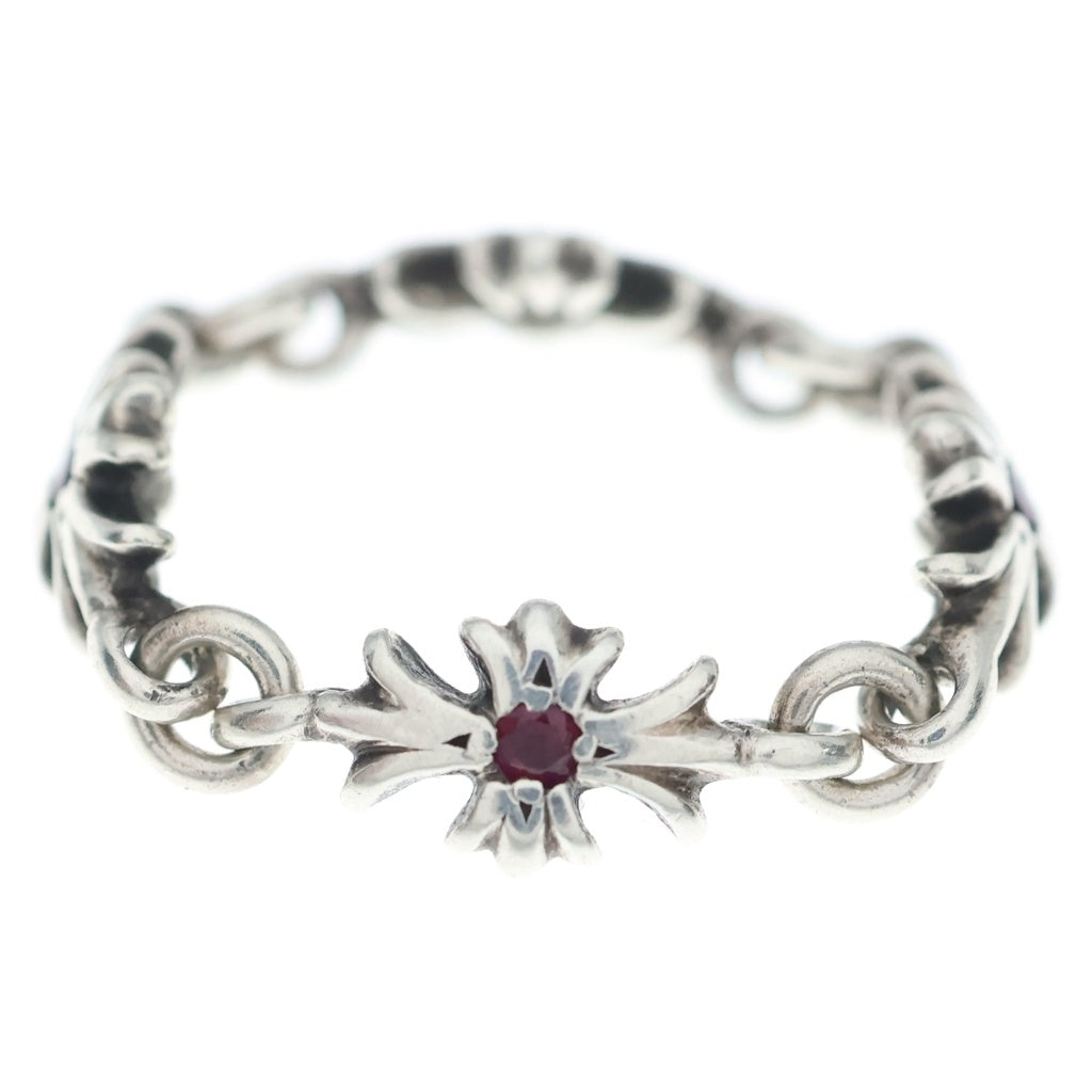 CHROME HEARTS(クロムハーツ) TNY E CH PLS P RUB タイニーECHプラス リング PAVEルビー シルバー