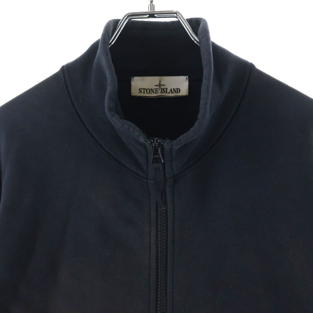 STONE ISLAND(ストーンアイランド) コットンスタンドカラー ジップアップジャケット ブラック 771564320