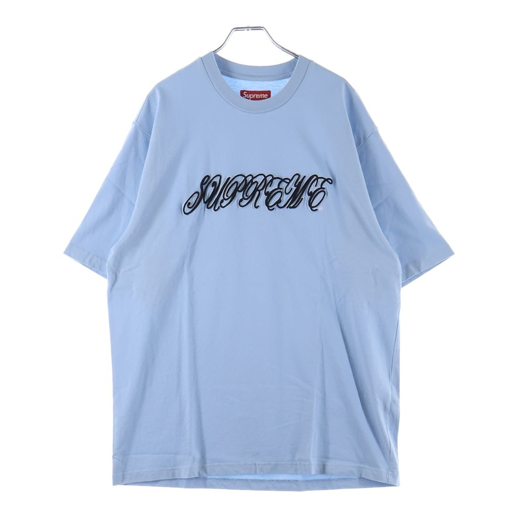 SUPREME(シュプリーム) 26SS Raised Script S/S Top レイズドスクリプト 半袖Tシャツ カットソー ライトブルー