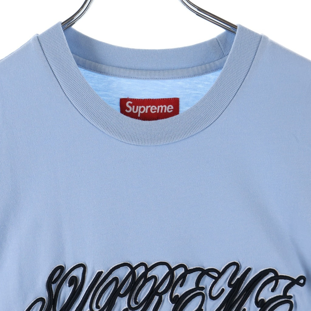 SUPREME(シュプリーム) 26SS Raised Script S/S Top レイズドスクリプト 半袖Tシャツ カットソー ライトブルー