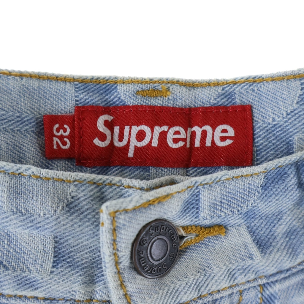 SUPREME(シュプリーム) 26SS Repeat Jacquard Double Knee Denim Short リピートジャガード ダブルニーデニムショーツ インディゴ