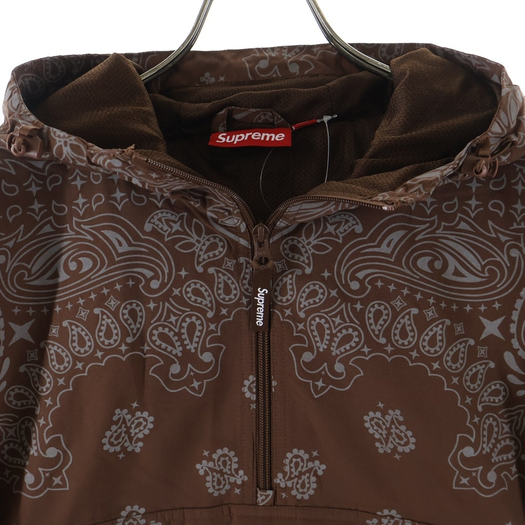 SUPREME(シュプリーム) 26SS Reflective Bandana Anorak リフレクティブバンダナアノラック フーディー ブラウン