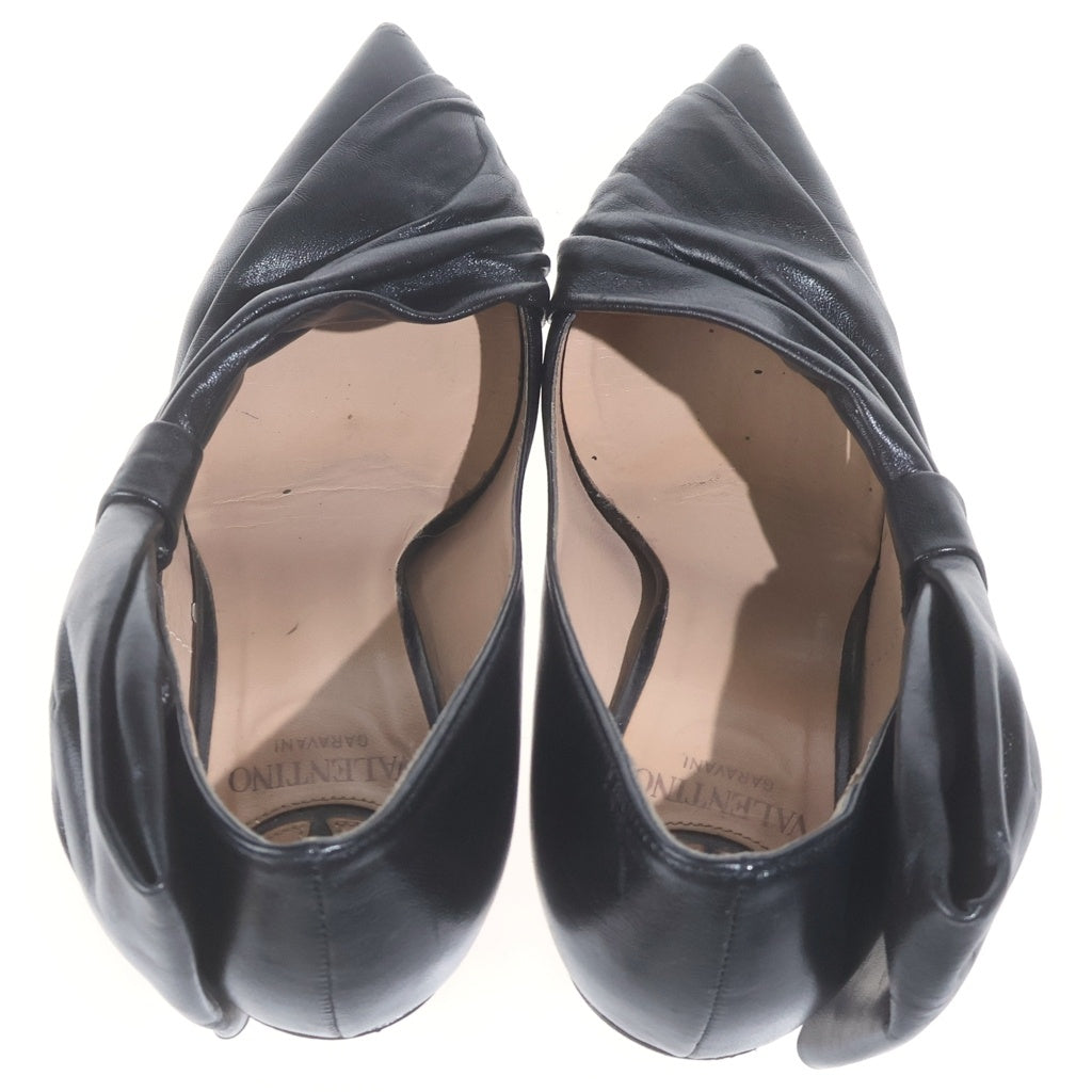 VALENTINO(ヴァレンティノ) Bow Shoes レザー ハイヒール パンプス ブラック レディース