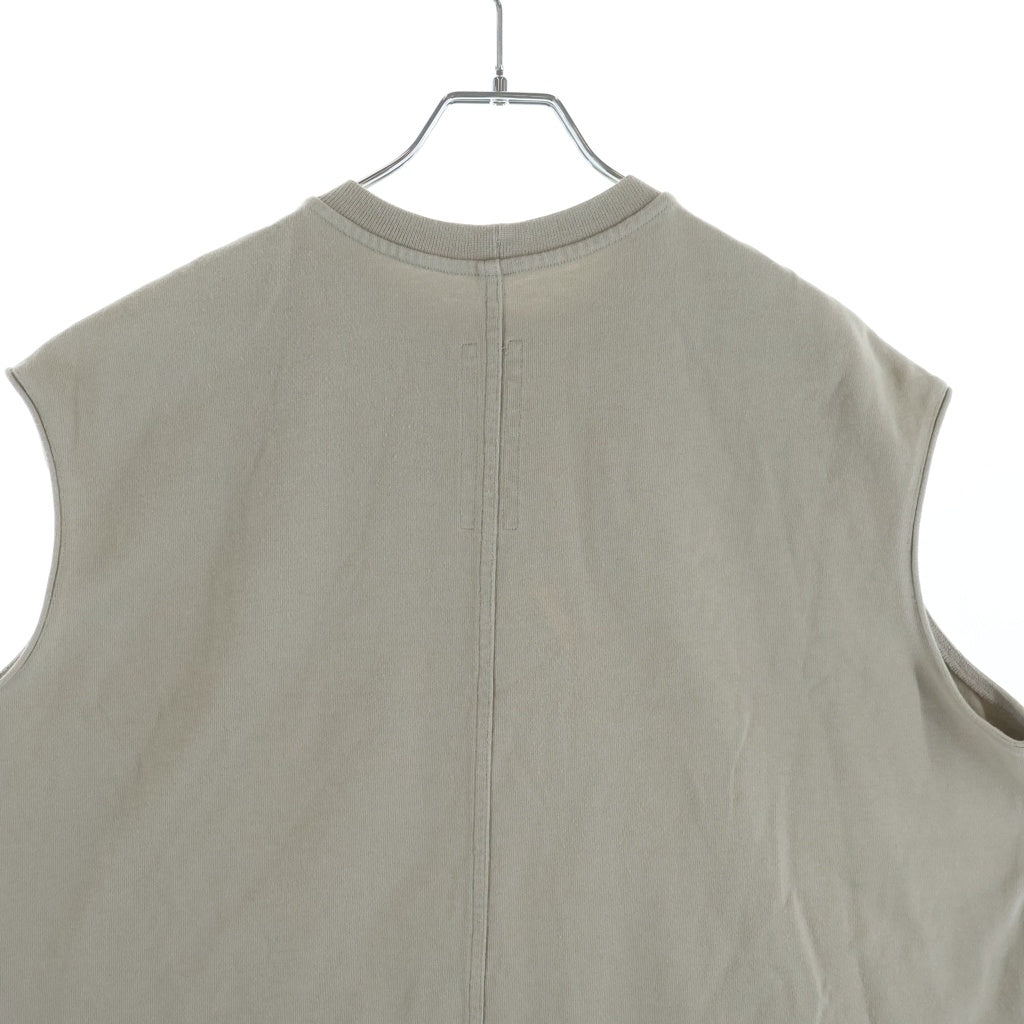 Rick Owens(リックオウエンス) 24SS タープノースリーブカットオフ カットソー ベージュ RU01D3160-BA