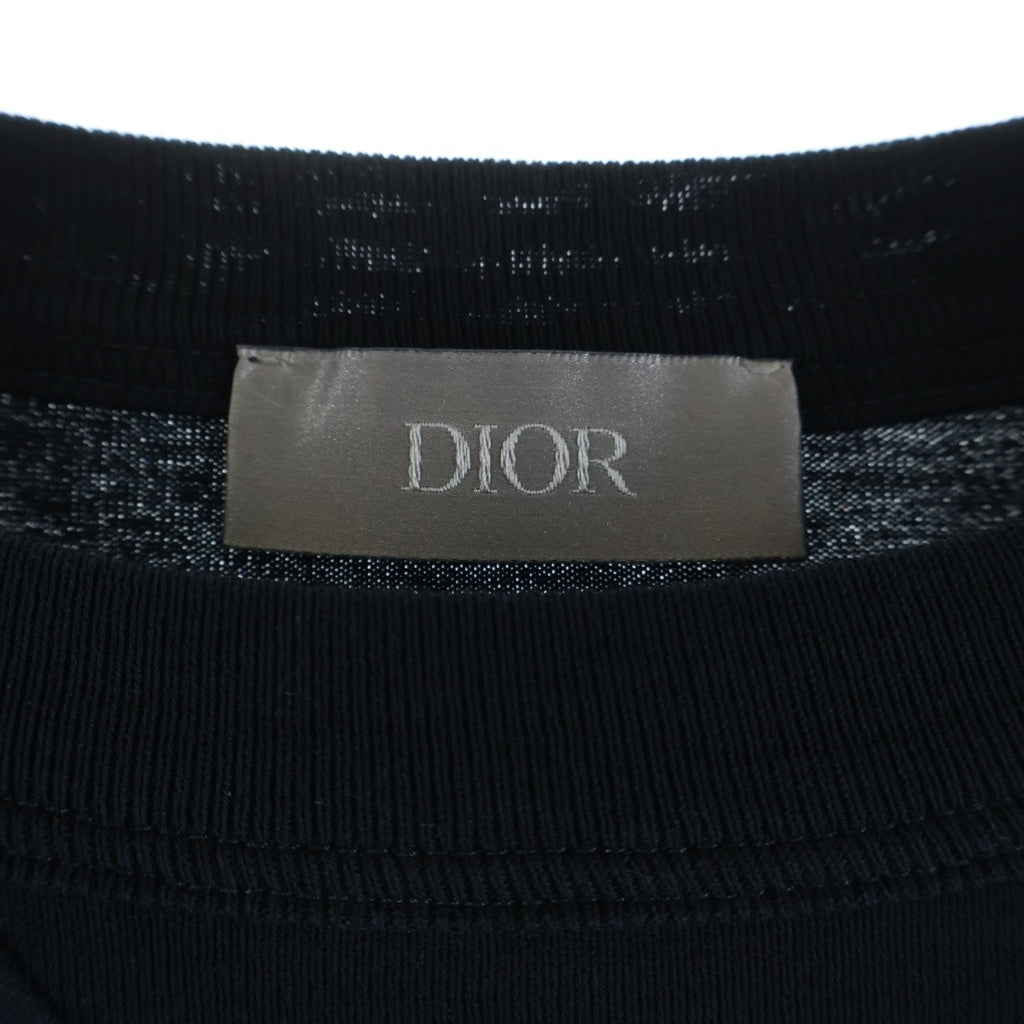 DIOR(ディオール) 21SS LOGO TEE ロゴ刺繍 クルーネック 半袖Tシャツ カットソー ネイビー 183J685A0677