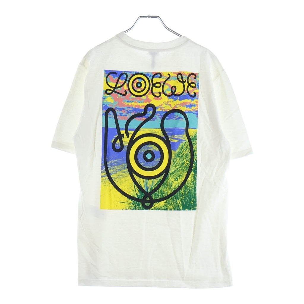 LOEWE(ロエベ) 19SS Eye LOEWE Nature クルーネック 半袖Tシャツ カットソー ホワイト A-28003861