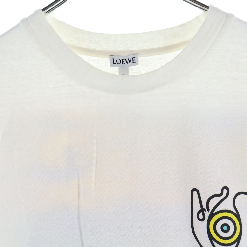 LOEWE(ロエベ) 19SS Eye LOEWE Nature クルーネック 半袖Tシャツ カットソー ホワイト A-28003861