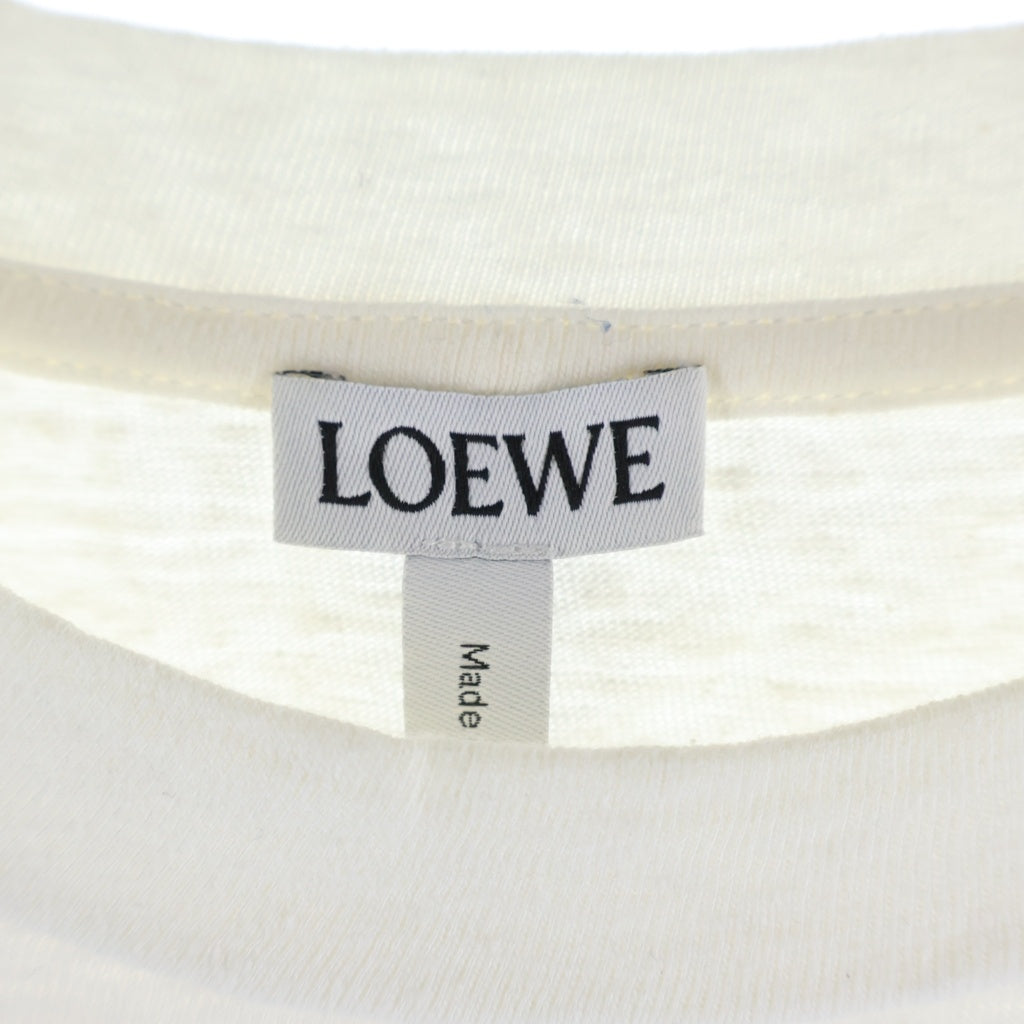 LOEWE(ロエベ) 19SS Eye LOEWE Nature クルーネック 半袖Tシャツ カットソー ホワイト A-28003861