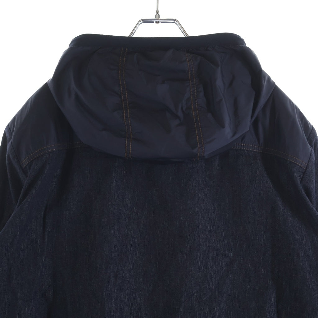 MONCLER(モンクレール) CHRONO GIUBBOTTO ナイロン切り替えデニムジップアップジャケット ブルゾン インディゴ C10914062285