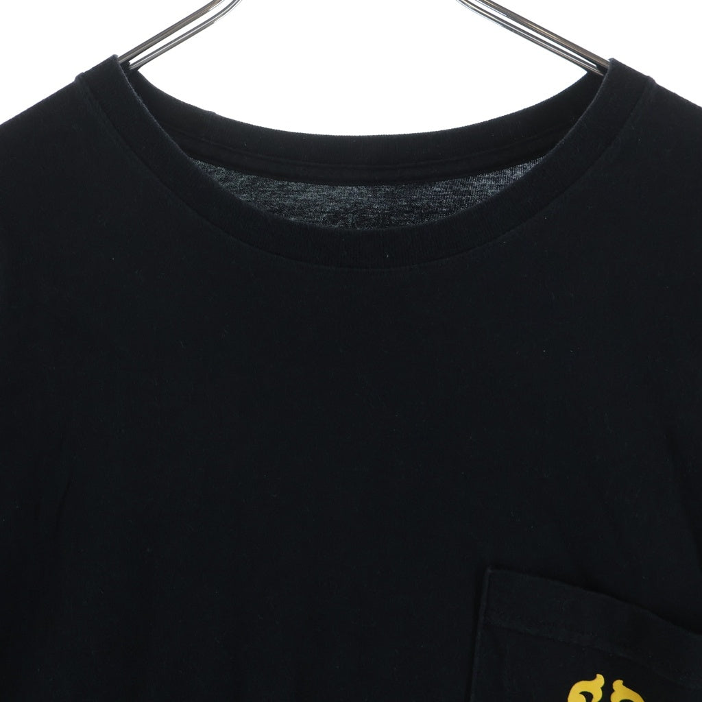 CHROME HEARTS(クロムハーツ) VINE DAGGER L/S TEE ヴァインダガーアームロゴプリント 長袖Tシャツカットソー ブラック/イエロー