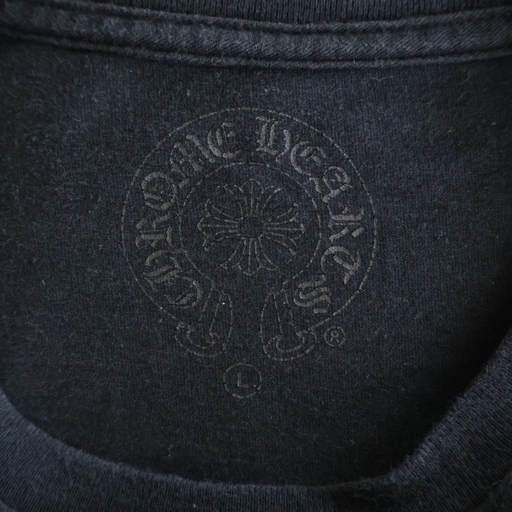 CHROME HEARTS(クロムハーツ) VINE DAGGER L/S TEE ヴァインダガーアームロゴプリント 長袖Tシャツカットソー ブラック/イエロー
