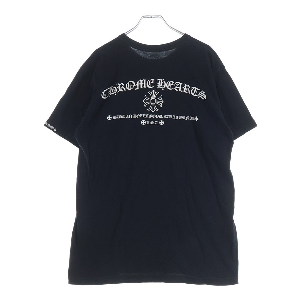 CHROME HEARTS(クロムハーツ) Holly wood TEE バックロゴプリント 半袖Tシャツ カットソー ブラック