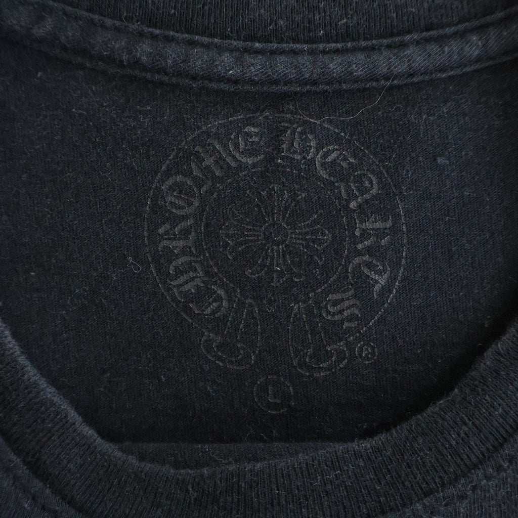 CHROME HEARTS(クロムハーツ) Holly wood TEE バックロゴプリント 半袖Tシャツ カットソー ブラック