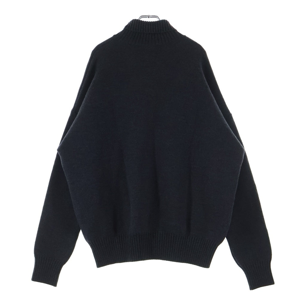AMI Alexandre Mattiussi(アミアレクサンドルマテュッシ) Knit Sweater ハートロゴ タートルネックセーター ウールニット グレー UKS402.018