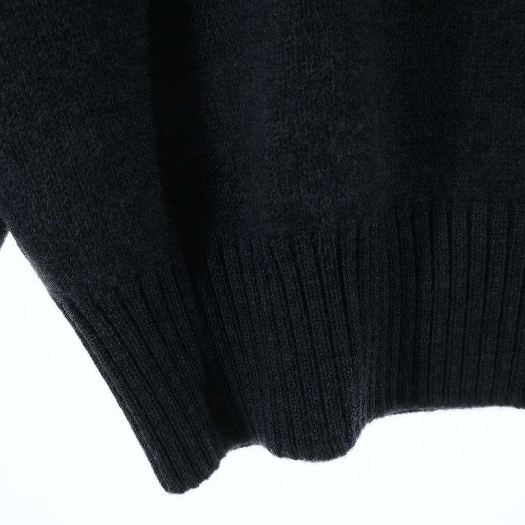 AMI Alexandre Mattiussi(アミアレクサンドルマテュッシ) Knit Sweater ハートロゴ タートルネックセーター ウールニット グレー UKS402.018