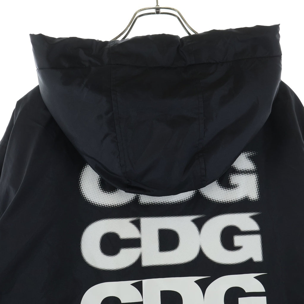 GOOD DESIGN SHOP COMME des GARCONS(グッドデザインショップ コムデギャルソン) 17AW Boa Over Coat ボアオーバーコート CDG バックプリント ブラック IT-C001