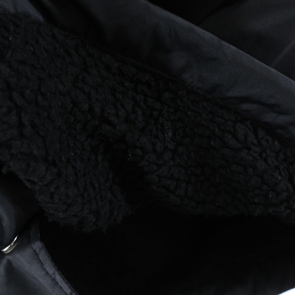 GOOD DESIGN SHOP COMME des GARCONS(グッドデザインショップ コムデギャルソン) 17AW Boa Over Coat ボアオーバーコート CDG バックプリント ブラック IT-C001