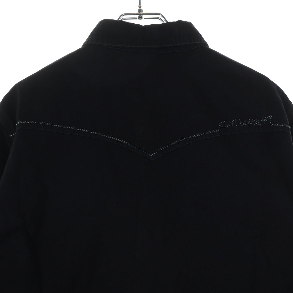 SAINT LAURENT PARIS(サンローランパリ) 19AW ボタンフライ コットン ウエスタン 長袖シャツ ブラック 531727