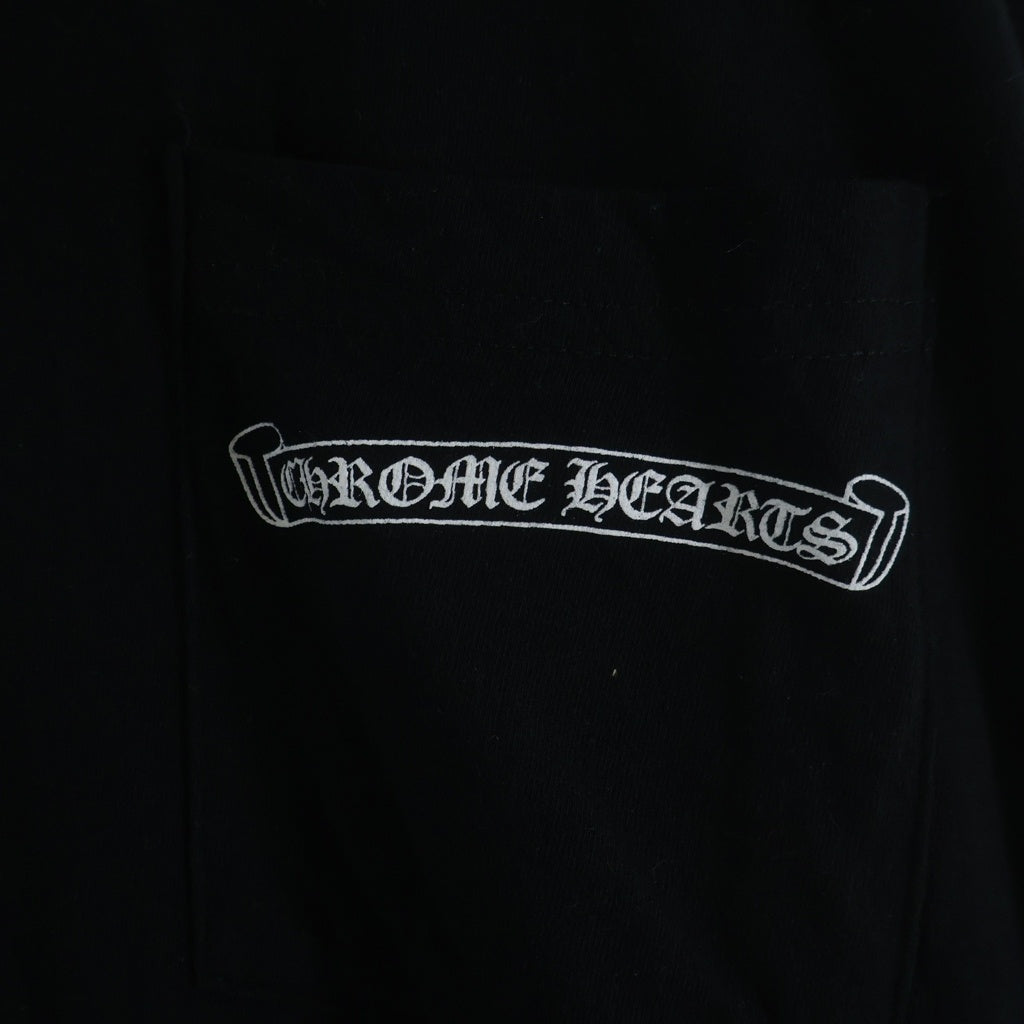 CHROME HEARTS(クロムハーツ) CH PLUS T-SHRT CHプラス バックスクロールプリント 長袖Tシャツ カットソー ブラック