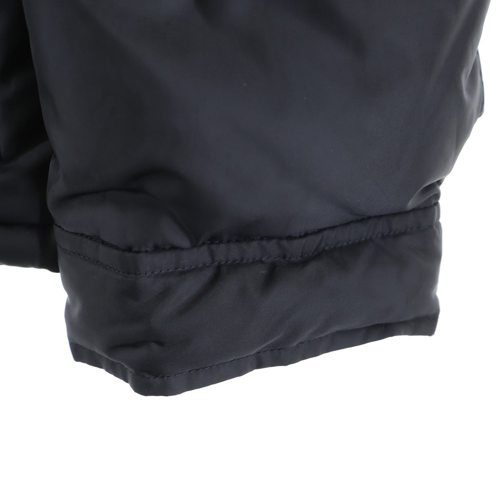 BURBERRY BLACK LABEL(バーバリー ブラックレーベル) ナイロンフードダウンジャケット ラビットファー ブラック BMP04-133-09