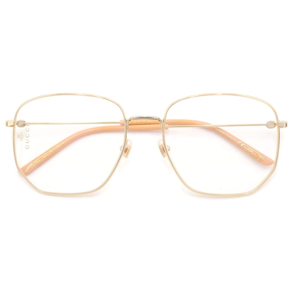 GUCCI(グッチ) スクエアフレームメタルサングラス 眼鏡 アイウェア ゴールド GG0396S