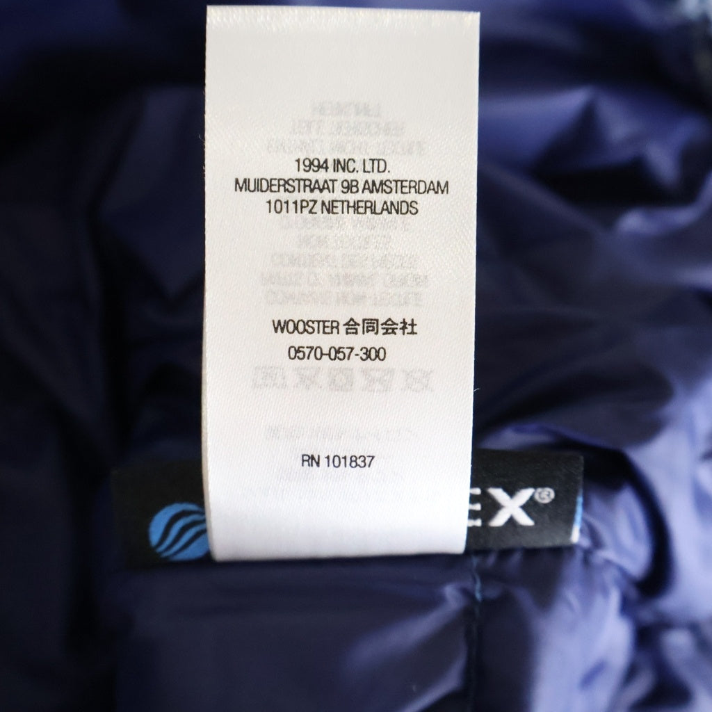 SUPREME(シュプリーム) 22AW Micro Down Half Zip Hooded Pull Over マイクロ フロントボックスロゴデザイン ペイズリー ハーフジップ フーデッド ダウンジャケット ブルー