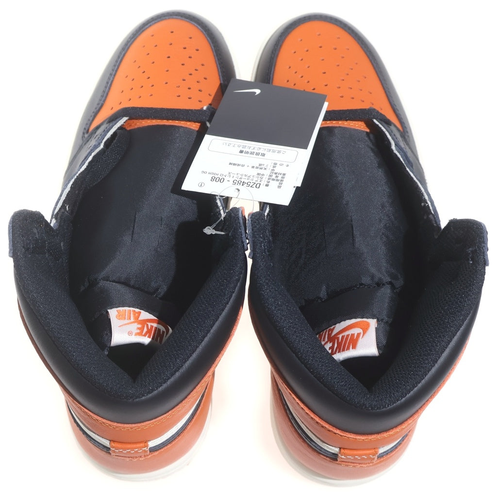 NIKE(ナイキ) AIR JORDAN 1 RETRO HIGH OG Shattered Backboard エアジョーダン1 レトロ シャッタードバックボード ハイカットスニーカー オレンジ/ブラック US8.5/26.5cm DZ5485-008