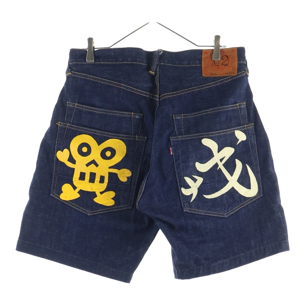 EVISU(エビス) 2034 No.2 バックロゴプリント デニムパンツ デニムショーツ インディゴ