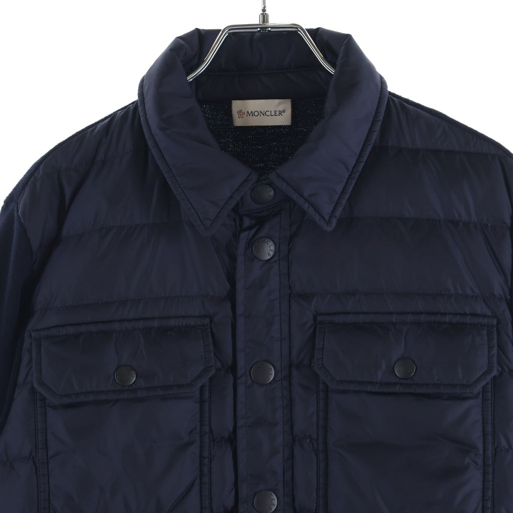 MONCLER(モンクレール) MAGLIONE TRICOT CARDIGAN ダウンジャケット トリコットニットカーディガン ネイビー C20919412600 94666