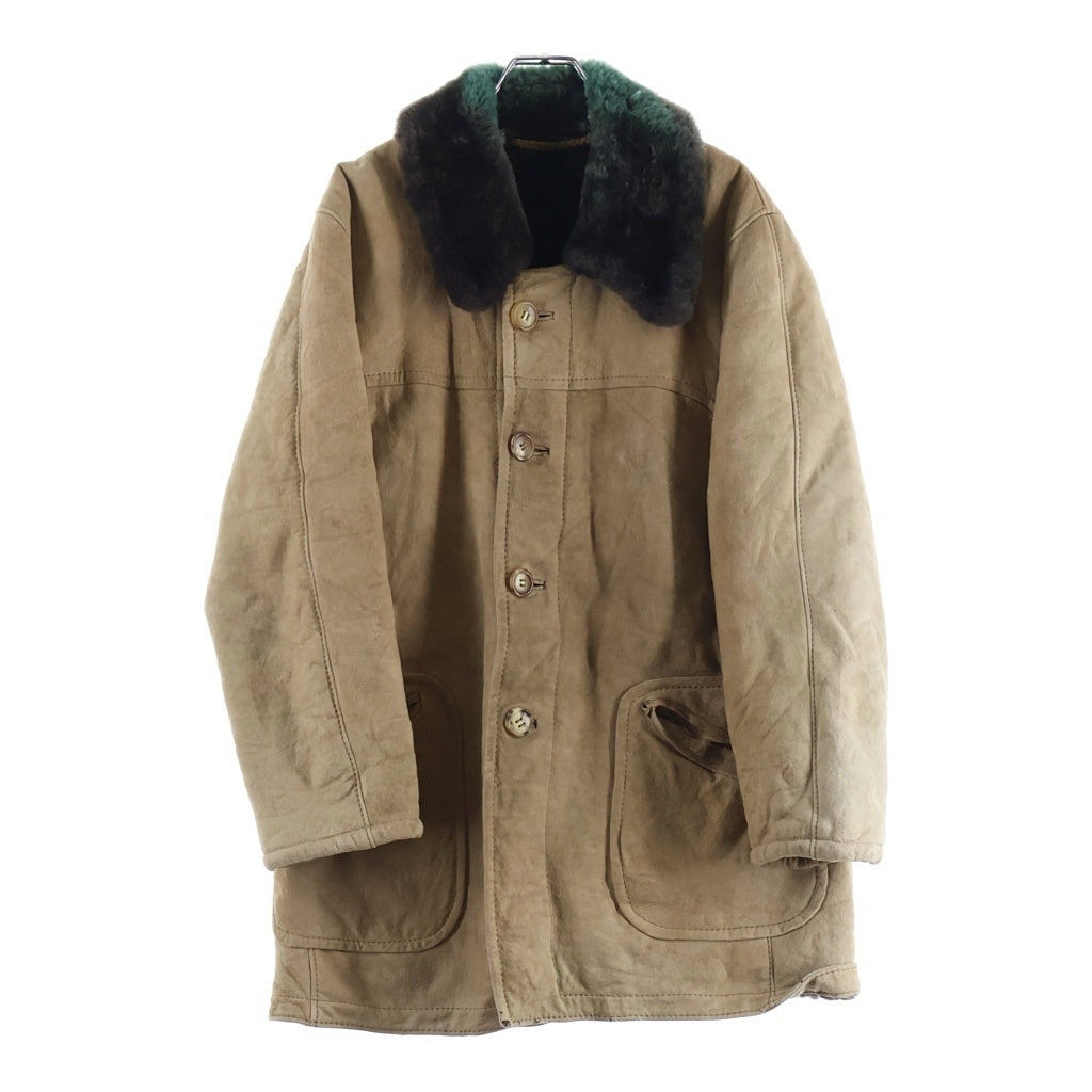 LOEWE(ロエベ) VINTAGE ボタンフライ ムートン コート ブラウン