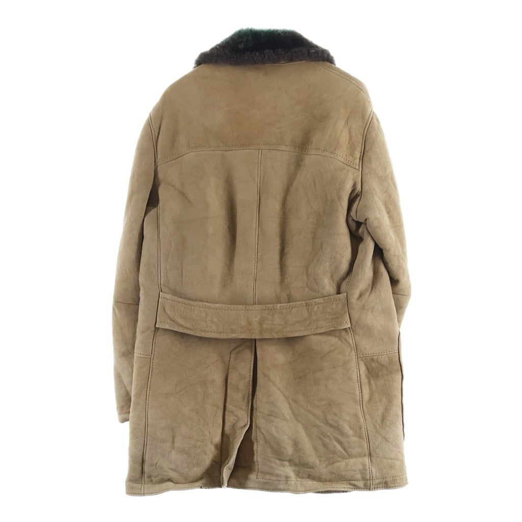 LOEWE(ロエベ) VINTAGE ボタンフライ ムートン コート ブラウン