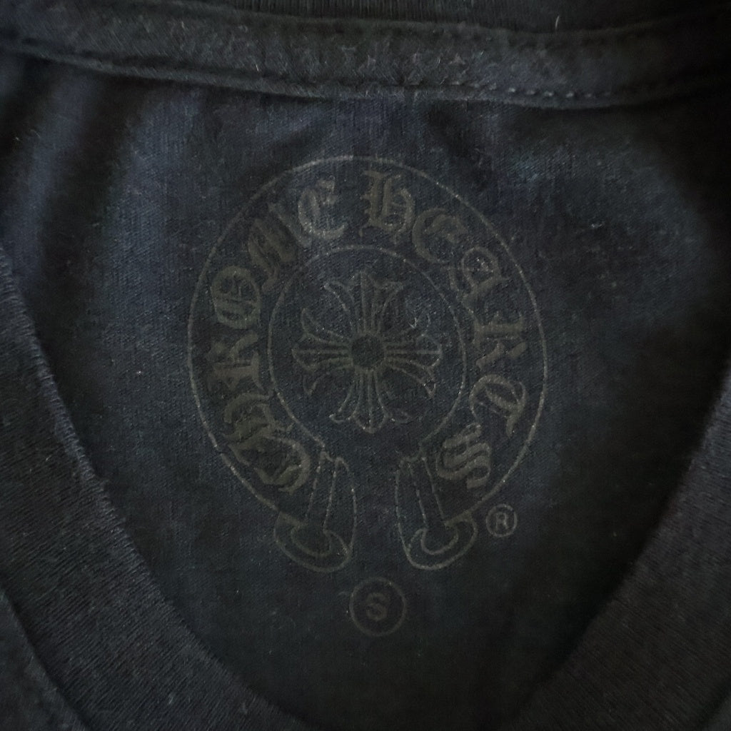 CHROME HEARTS(クロムハーツ) Pink Logo Tee ネオンピンク ロゴ 半袖Tシャツ カットソー ブラック/ピンク