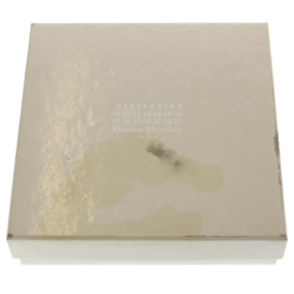 Maison Martin Margiela(メゾンマルタンマルジェラ) 4ステッチ レザーコンパクトウォレット二つ折り財布 ブラック S55UI0311