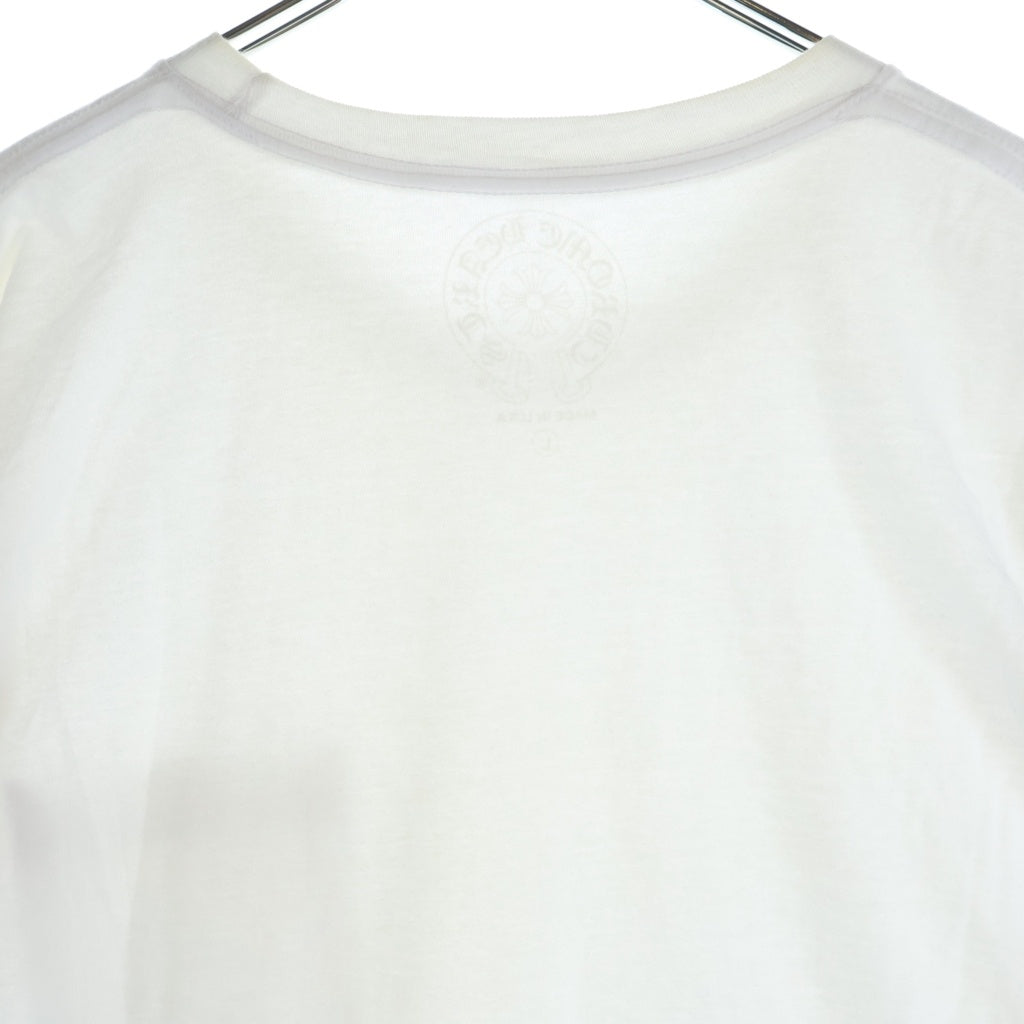 CHROME HEARTS(クロムハーツ) NECK LOGO TEE ネックロゴプリント クルーネック 半袖Tシャツ カットソー ホワイト